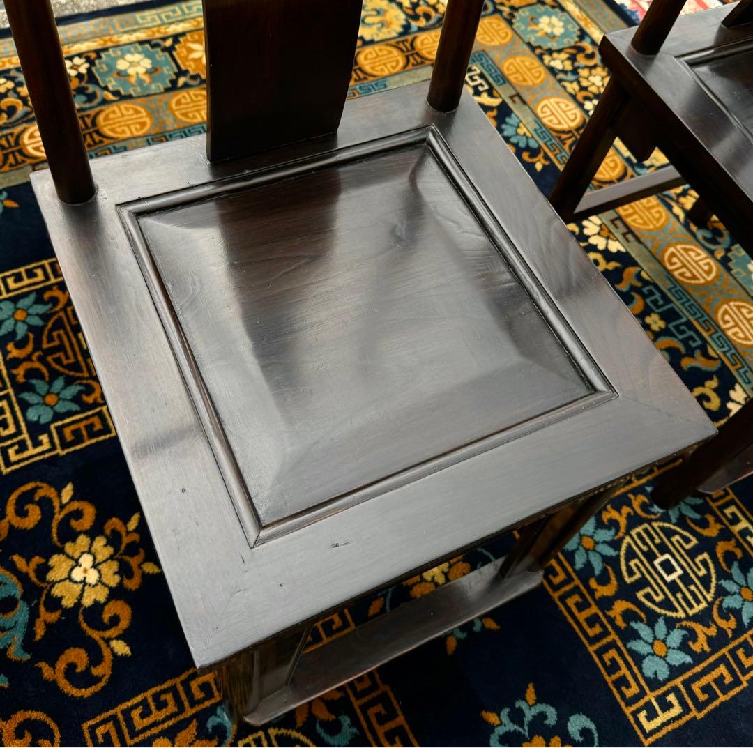 シノワズリ様式 楡材 アームレスチェア 中国家具Mandarin 椅子