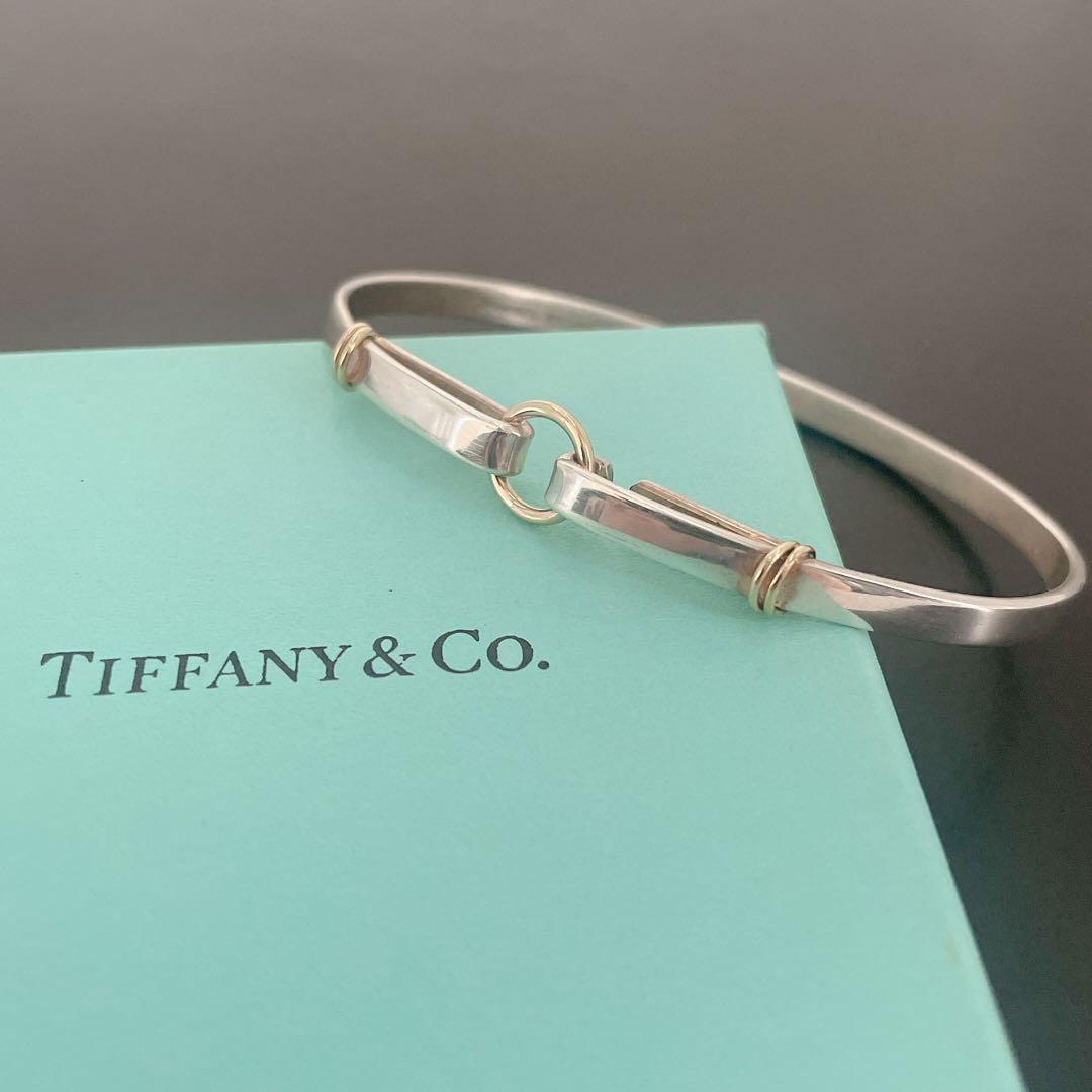 希少　オールド　ティファニー　ブレスレット　バングル　コンビ　シルバー