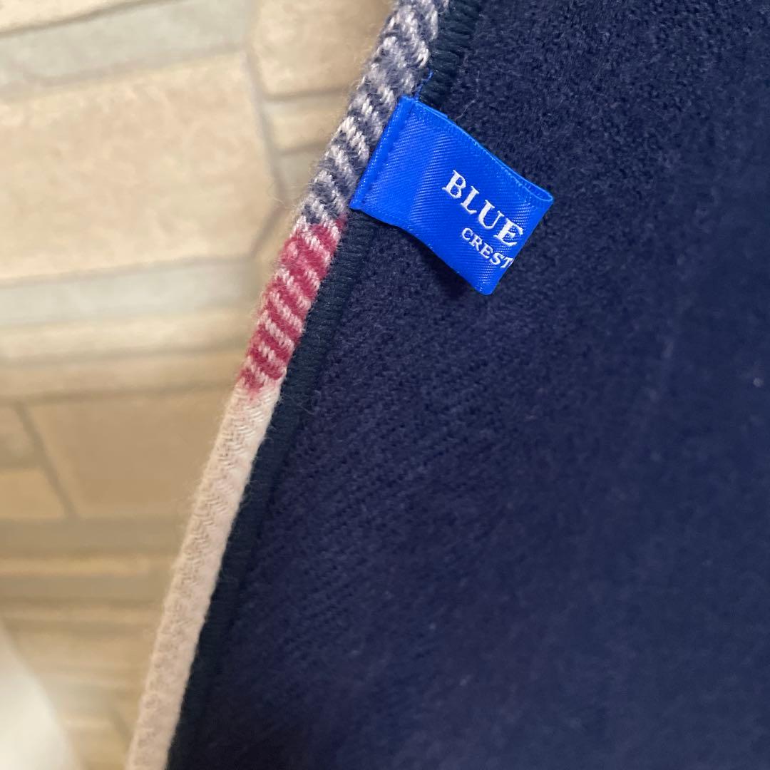 ブルーレーベル クレストブリッジ　リバーシブル ポンチョ　フード付きストール