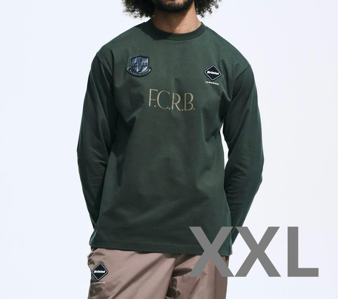 【送料込み★】FCRB LETTERED L/S TEE グリーン XXL
