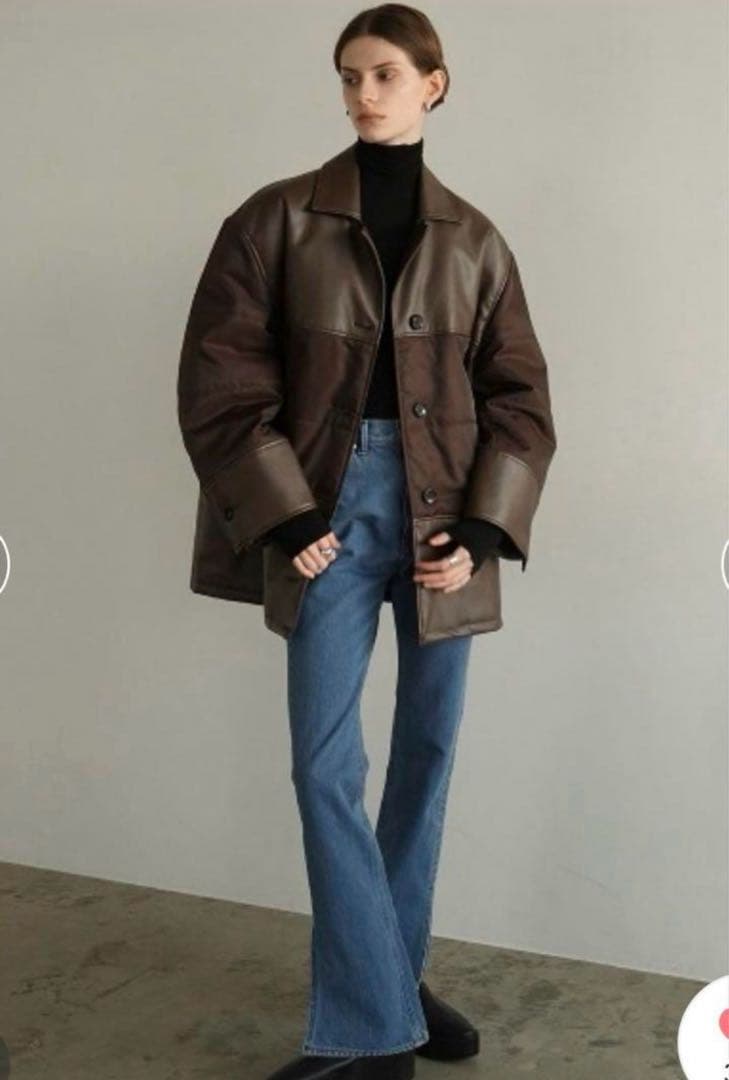 ジャケット・アウター VEGAN LEATHER SWITCHING OVER JACKET