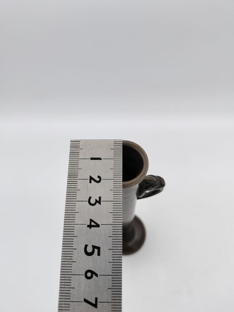 c234 鋳銅花入 獅子 耳付 堀井幸雲 木箱 茶道具 古物