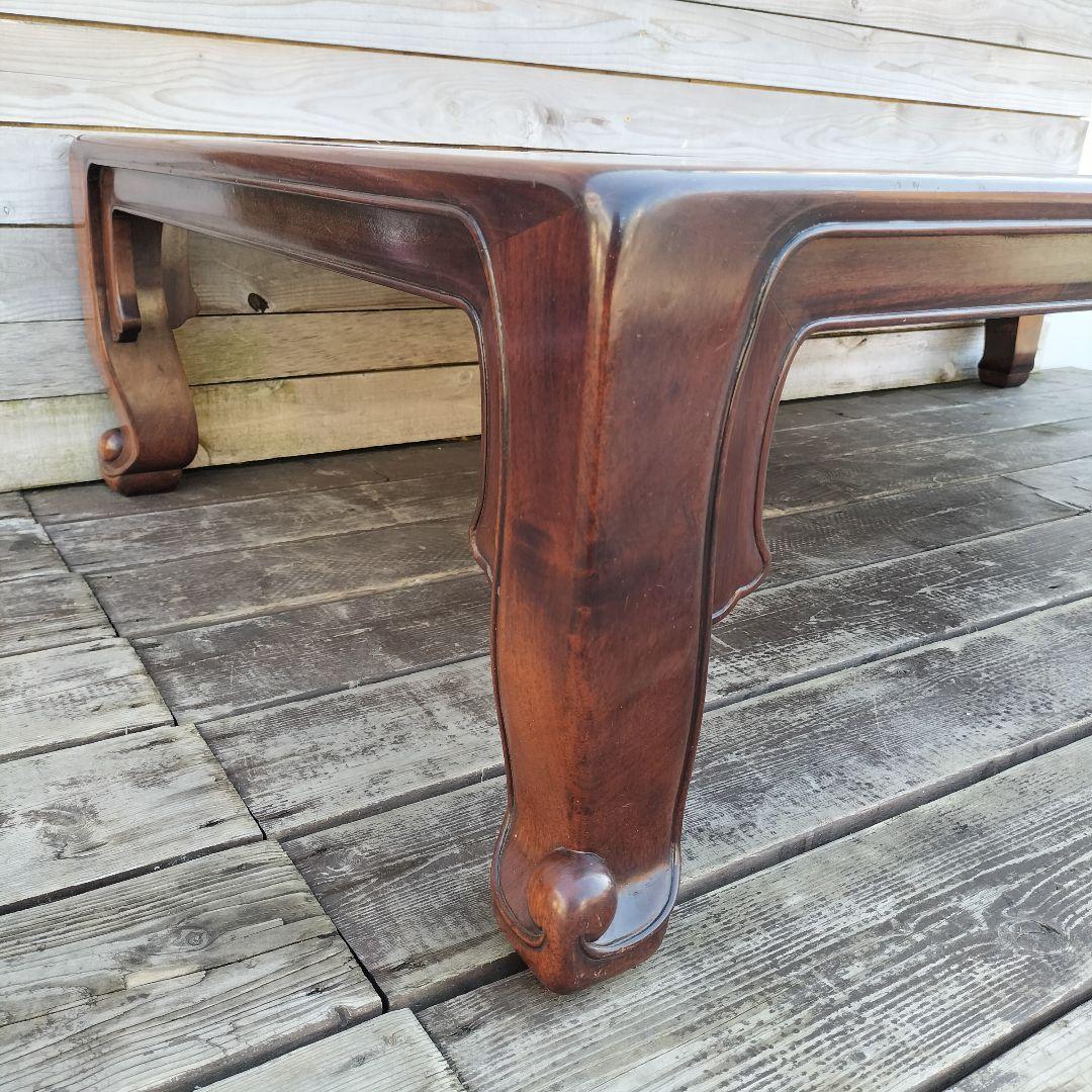 M♦ばんばん送料込　漆塗り　紫檀(シタン)　無垢材　唐木　座卓