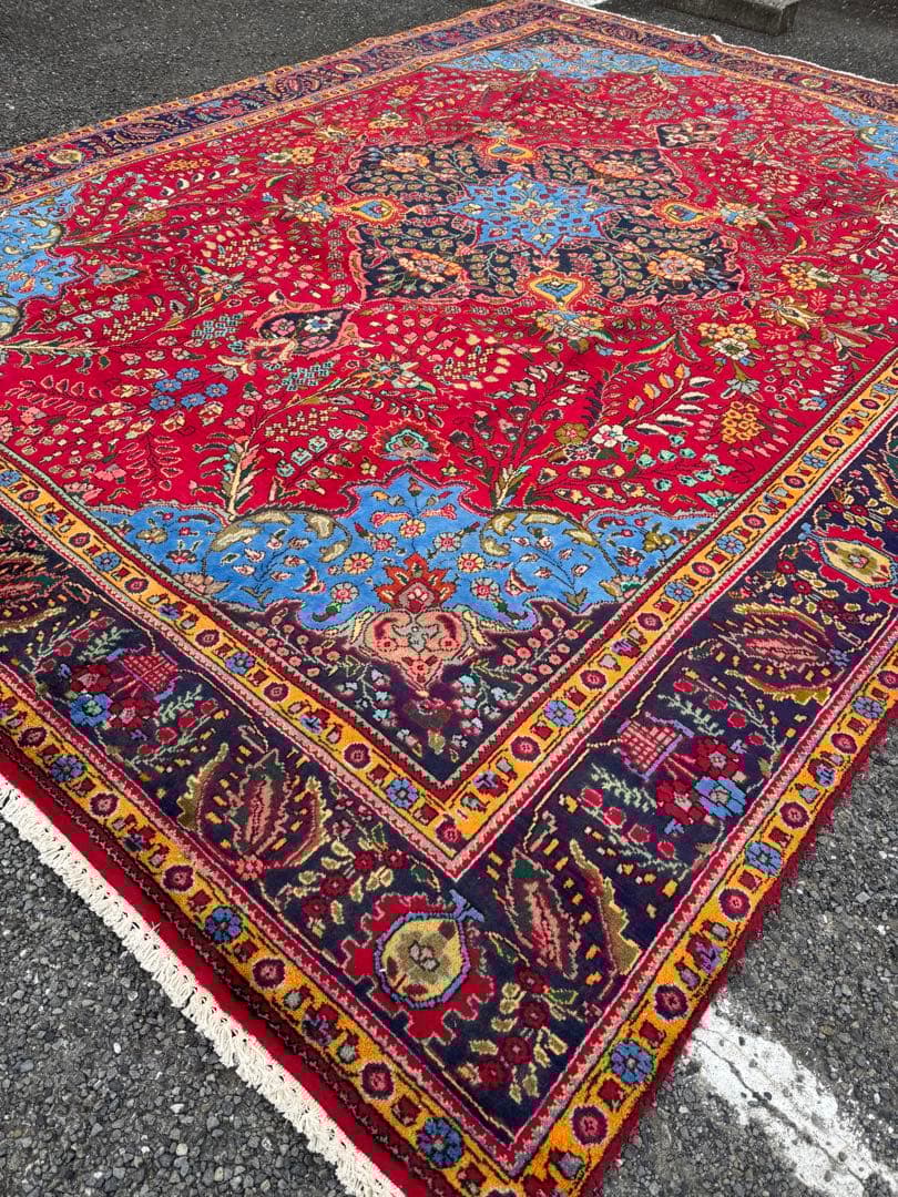 ペルシャ 手織り タブリーズ 絨毯