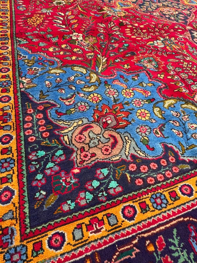 ペルシャ 手織り タブリーズ 絨毯