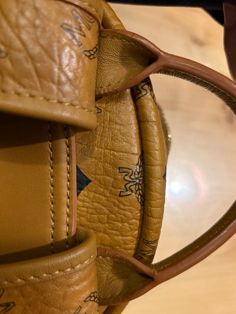 【美品】MCM リュック・バックパック 中型 ブラウン 保存袋付き