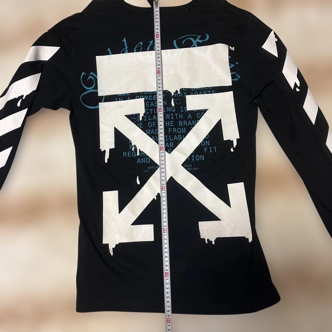 ら*ぃ様 OFF-WHITEグラフィックデザイン長袖カットソー ブラック❣️美品