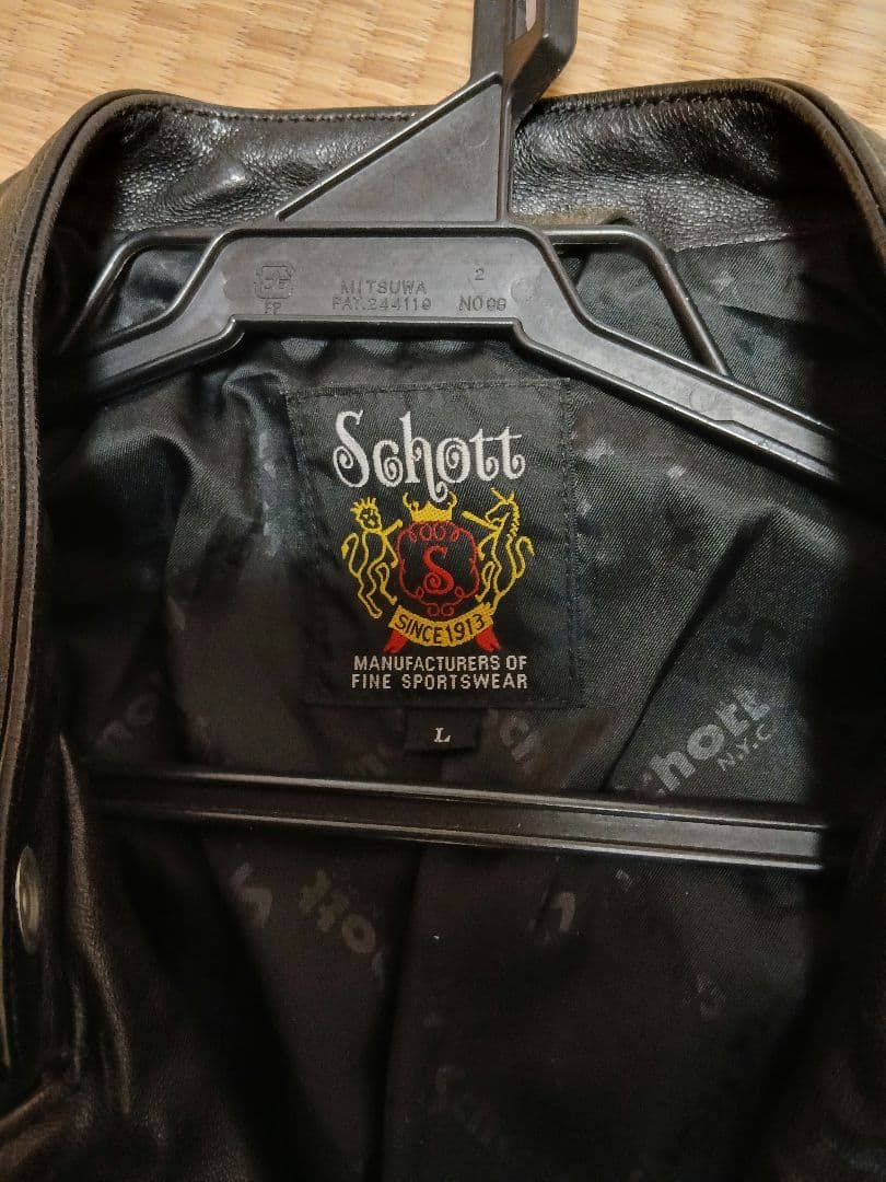 Schott ダブルブレストライダース　Lサイズ　ATTACHIMENT 別注