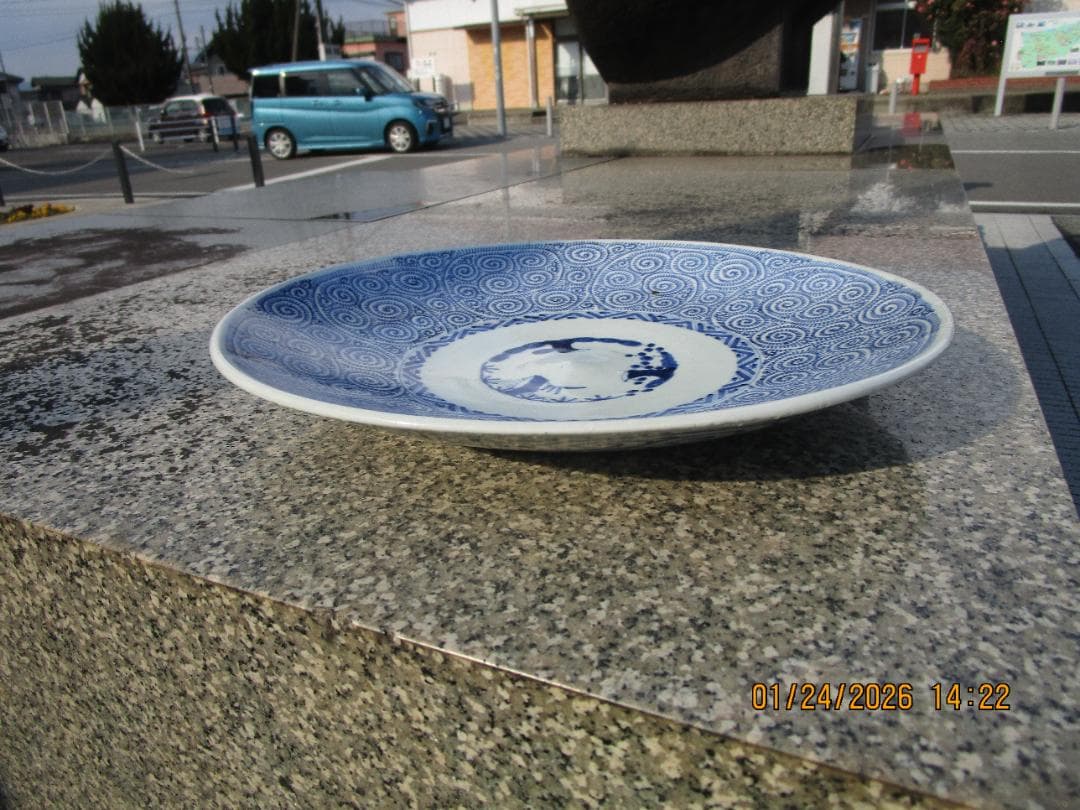 古伊万里　蛸唐草　大皿　裏銘あり　江戸期保証　無傷と思います　1枚