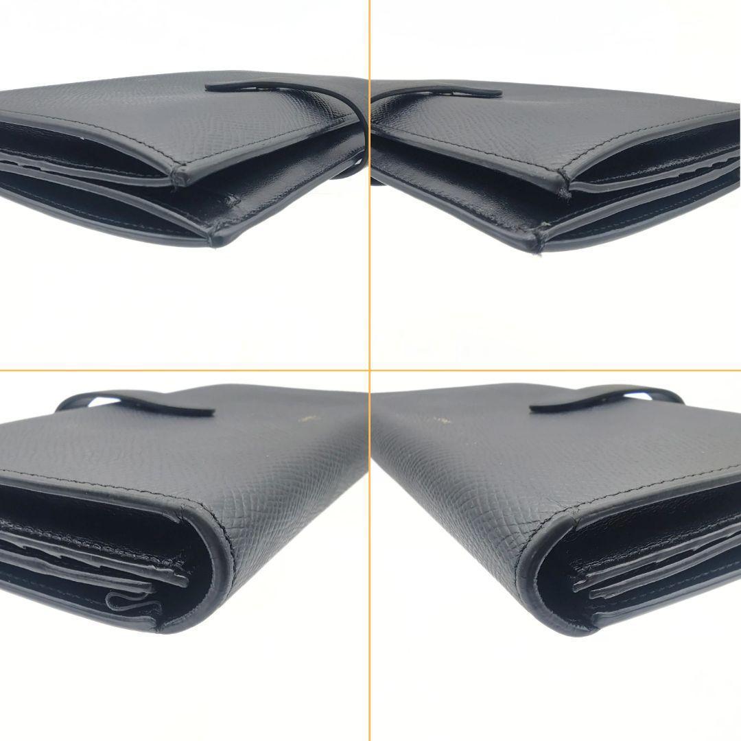 セリーヌ 二つ折り財布 ラージ ストラップ レザー ラージマルチファンクション