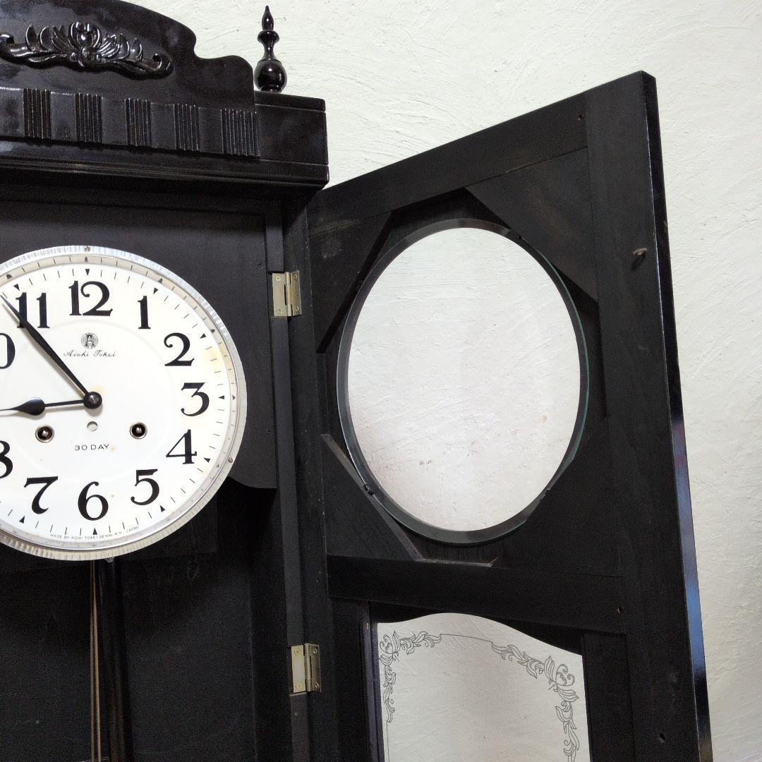 希少　稼働品　愛知時計　大型　ゼンマイ時計　振り子時計　昭和レトロ