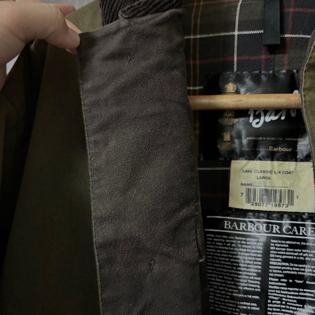 最終値下げ　Barbour オイルドコットン　ロングコート