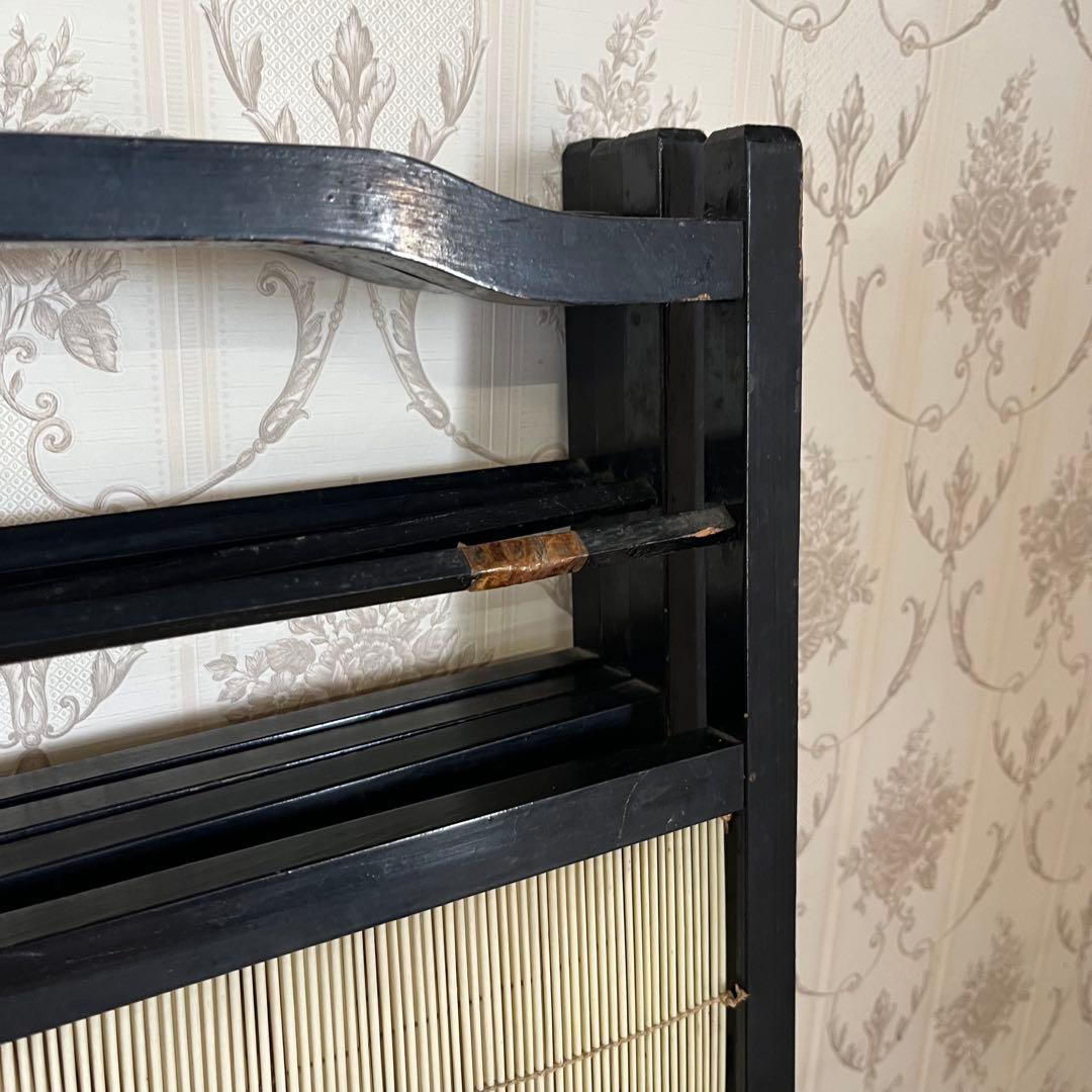 【アンティーク】昭和レトロ 4連 衝立 パーテーション 目隠し 間仕切り 古道具