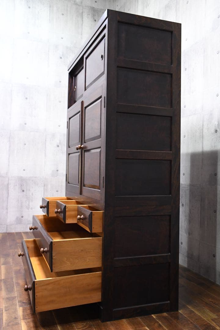 EGK63 松本民芸家具 D型 和箪笥 水目桜/ミズメザクラ 無垢材 チェスト