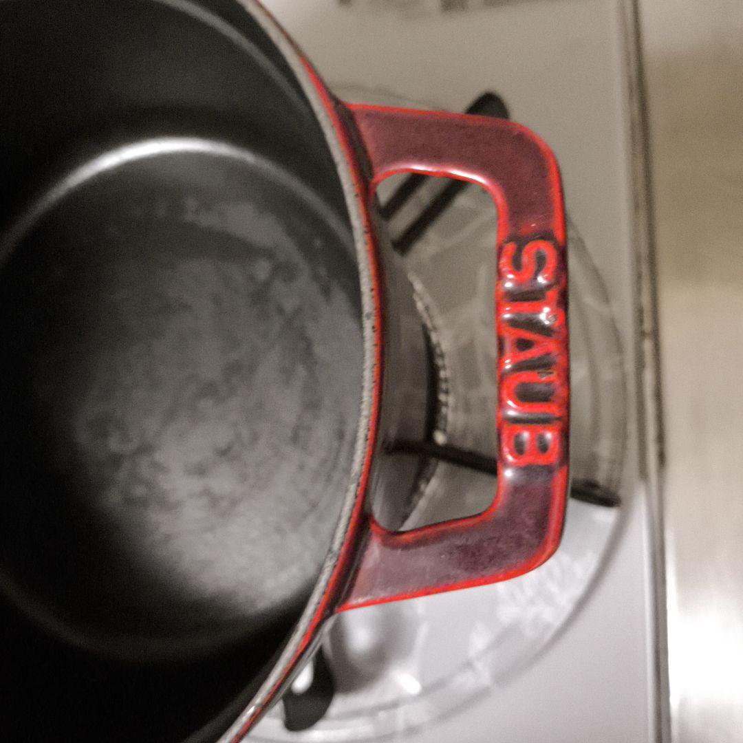 STAUB LA COCOTTE 赤 鍋 20cm 現状品