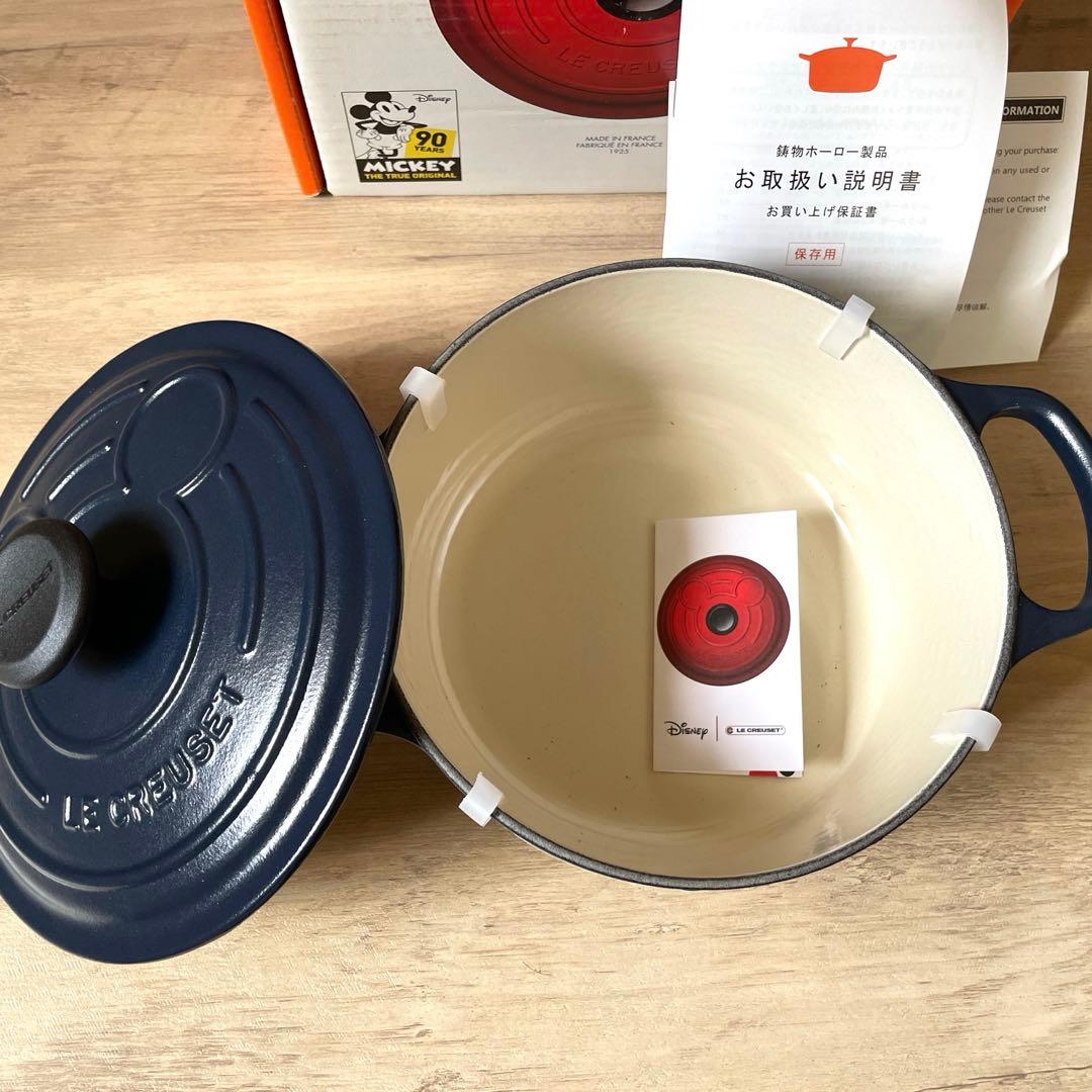 LE CREUSET ココットロンド　18センチ ミッキーマウス　90周年記念