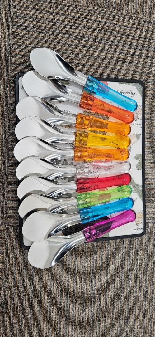 CARPIGIANI(カルピジャーニ)社 ジェラート用レインボースパチュラ10本