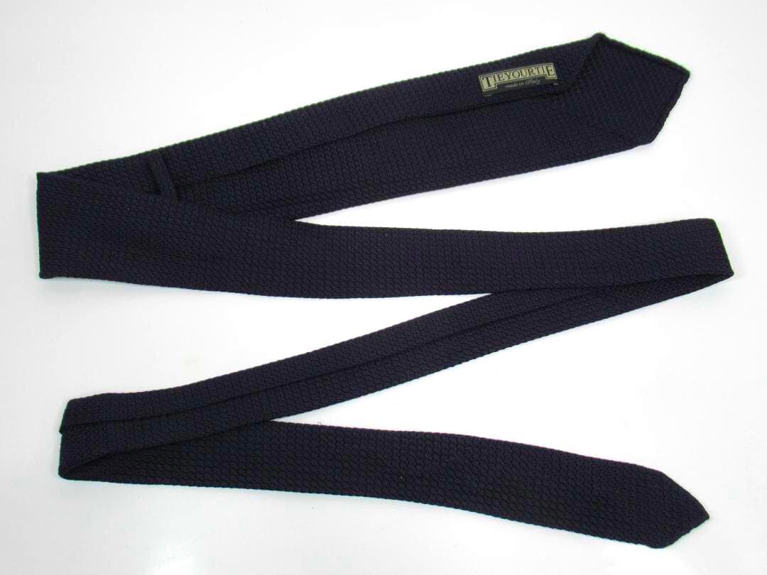 TIEYOURTIE タイユアタイ シルク ネクタイ ネイビー セッテピエゲ