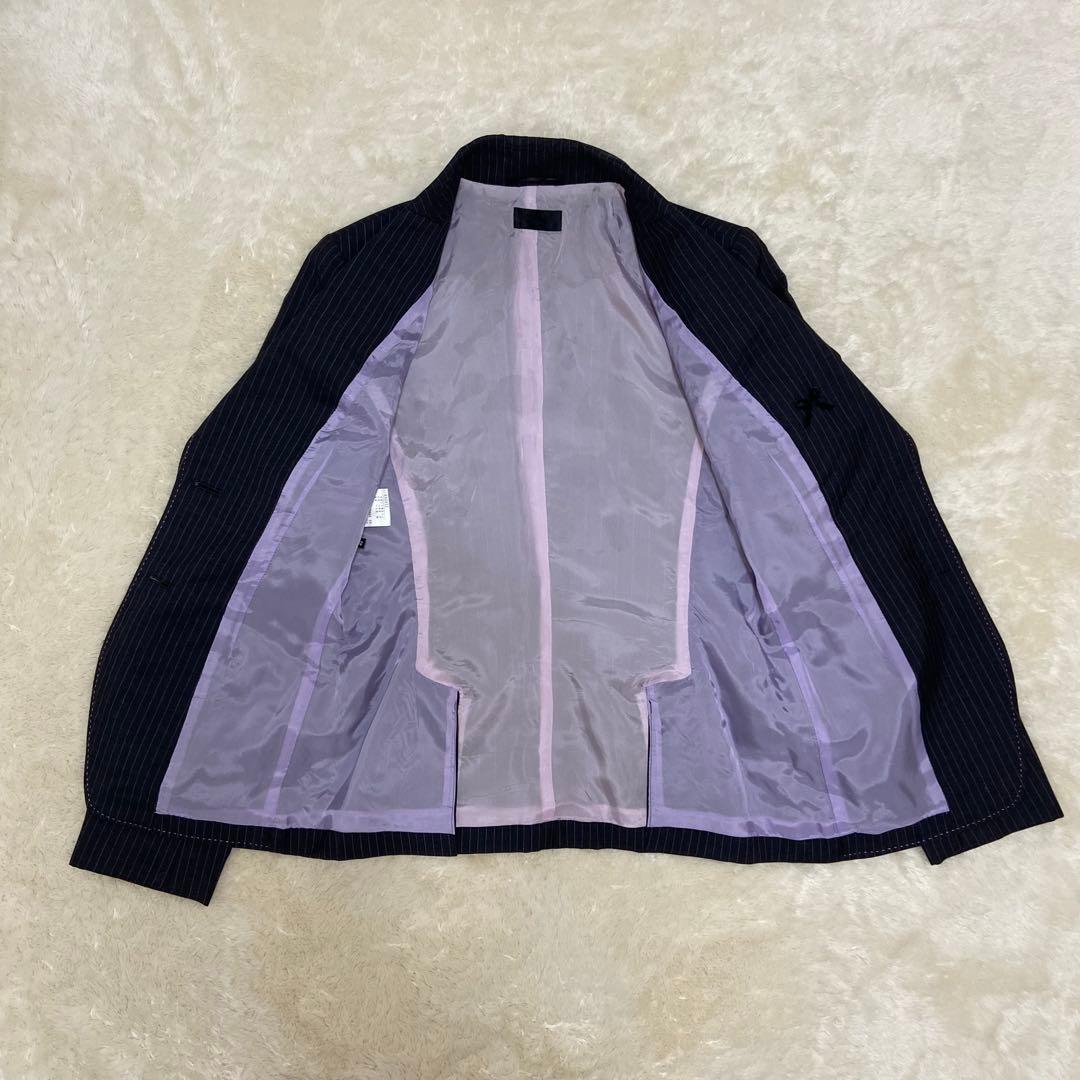 美品✨️Paul Smith モヘア ストライプ ワイドパンツ ビジネススーツ