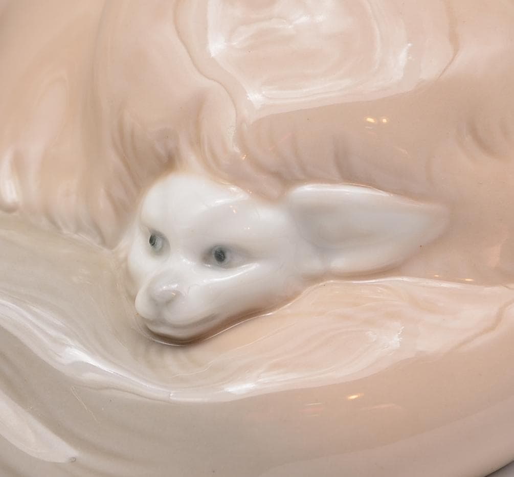 灰色ギツネ　＃1065　★リヤドロ　スペイン　ポーセリン　光沢仕上　ヴィンテージ