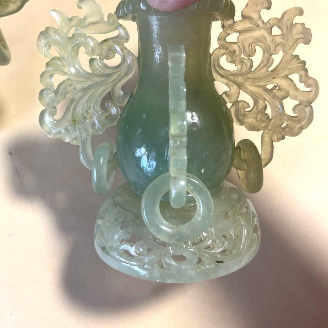 中国の翡翠の香炉　骨董品