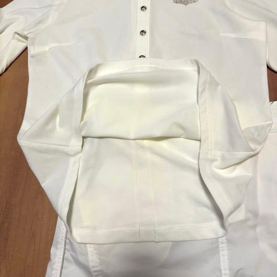 ヒールクリーク　長袖ポロシャツ　スカート　セットアップ　ホワイト　サイズ40