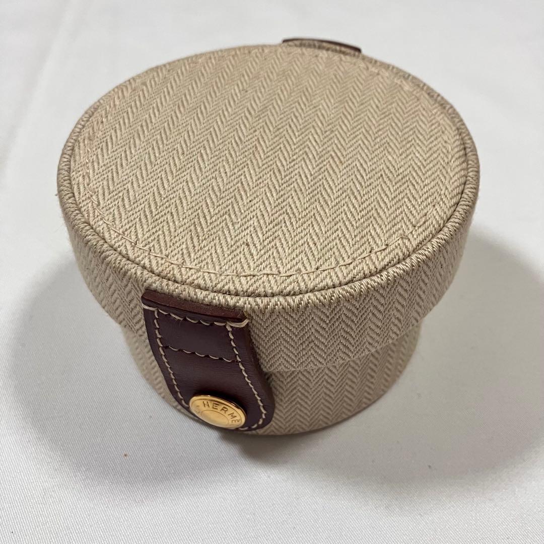 エルメス　シュガーボックス　ジュエリーボックス　時計ケース　ヘリンボーン柄