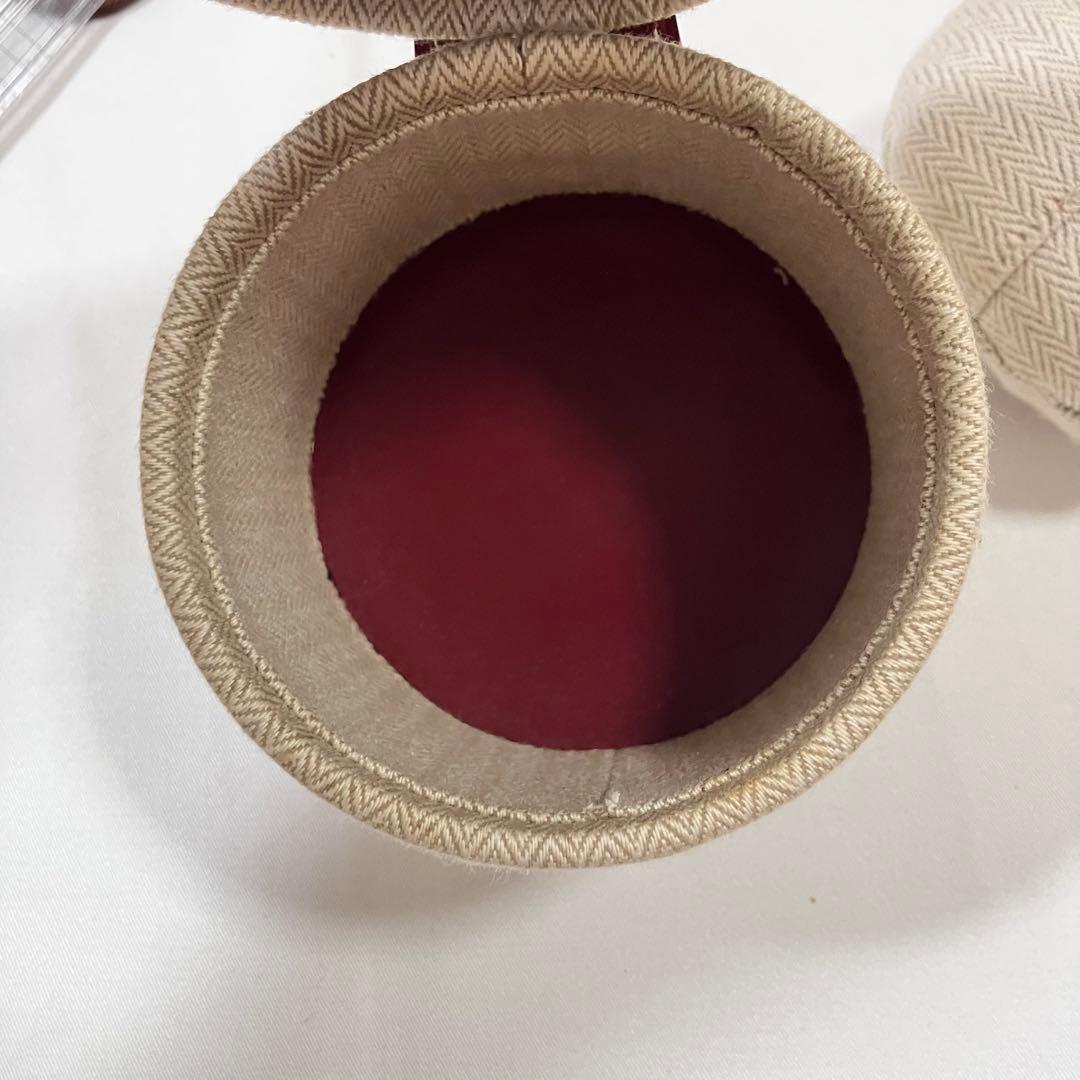 エルメス　シュガーボックス　ジュエリーボックス　時計ケース　ヘリンボーン柄