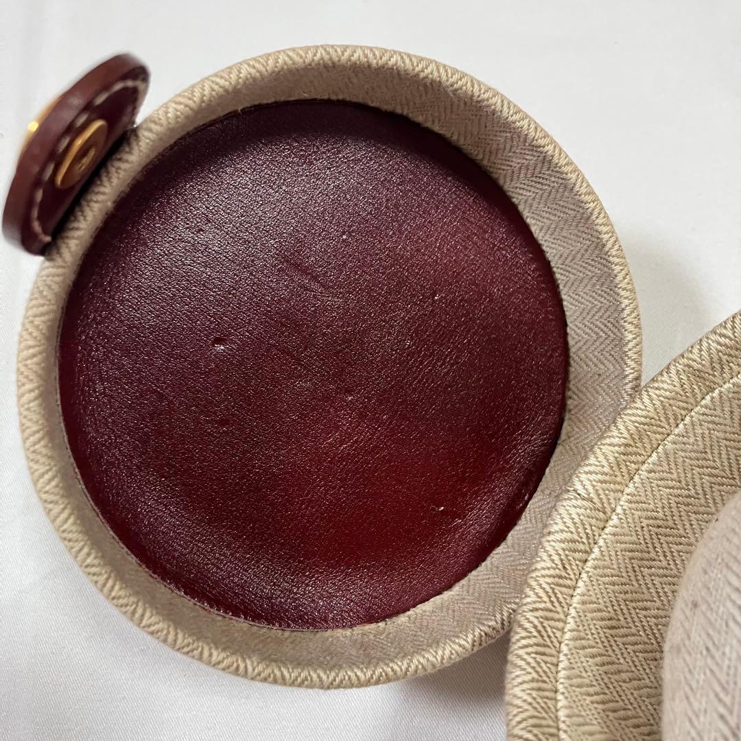 エルメス　シュガーボックス　ジュエリーボックス　時計ケース　ヘリンボーン柄