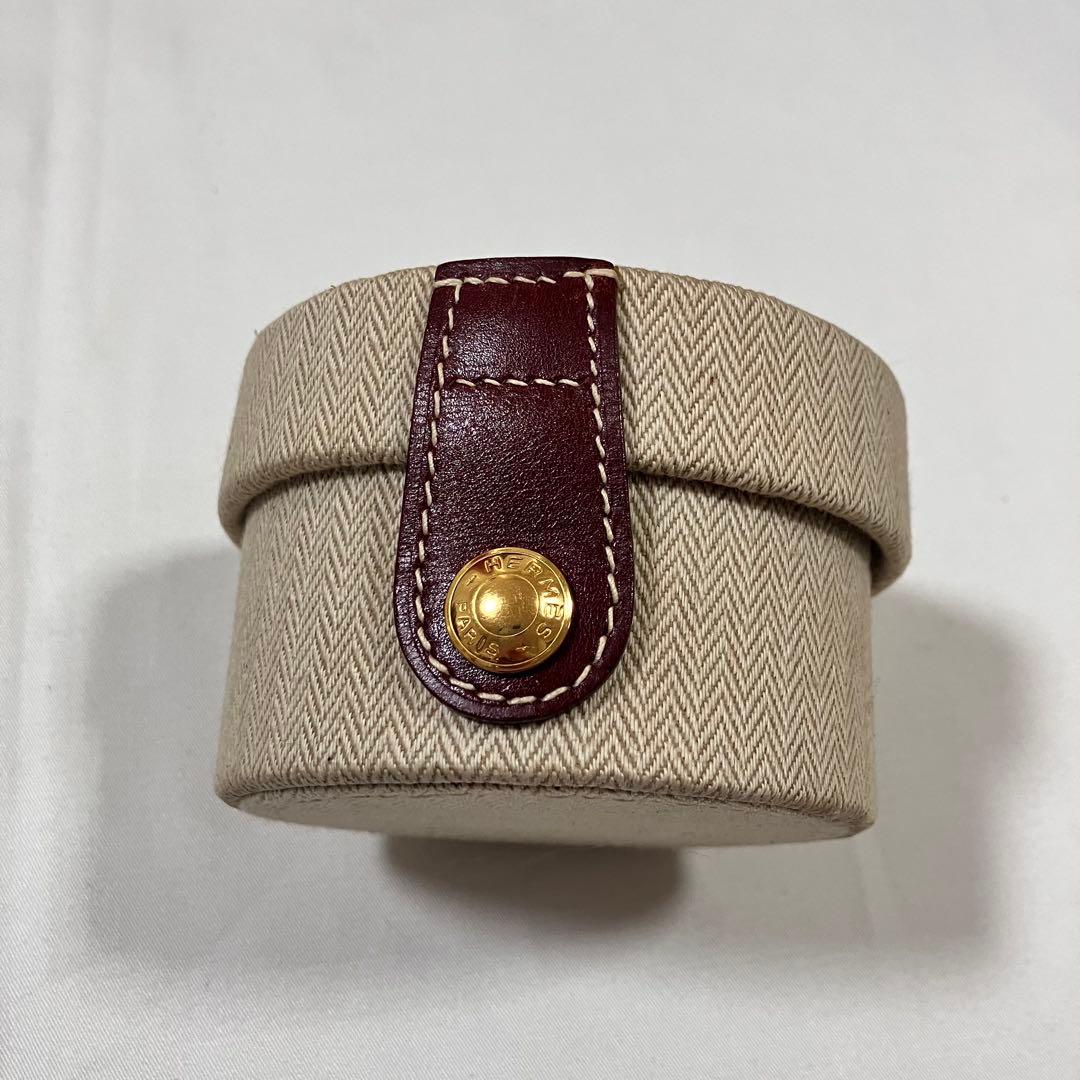 エルメス　シュガーボックス　ジュエリーボックス　時計ケース　ヘリンボーン柄