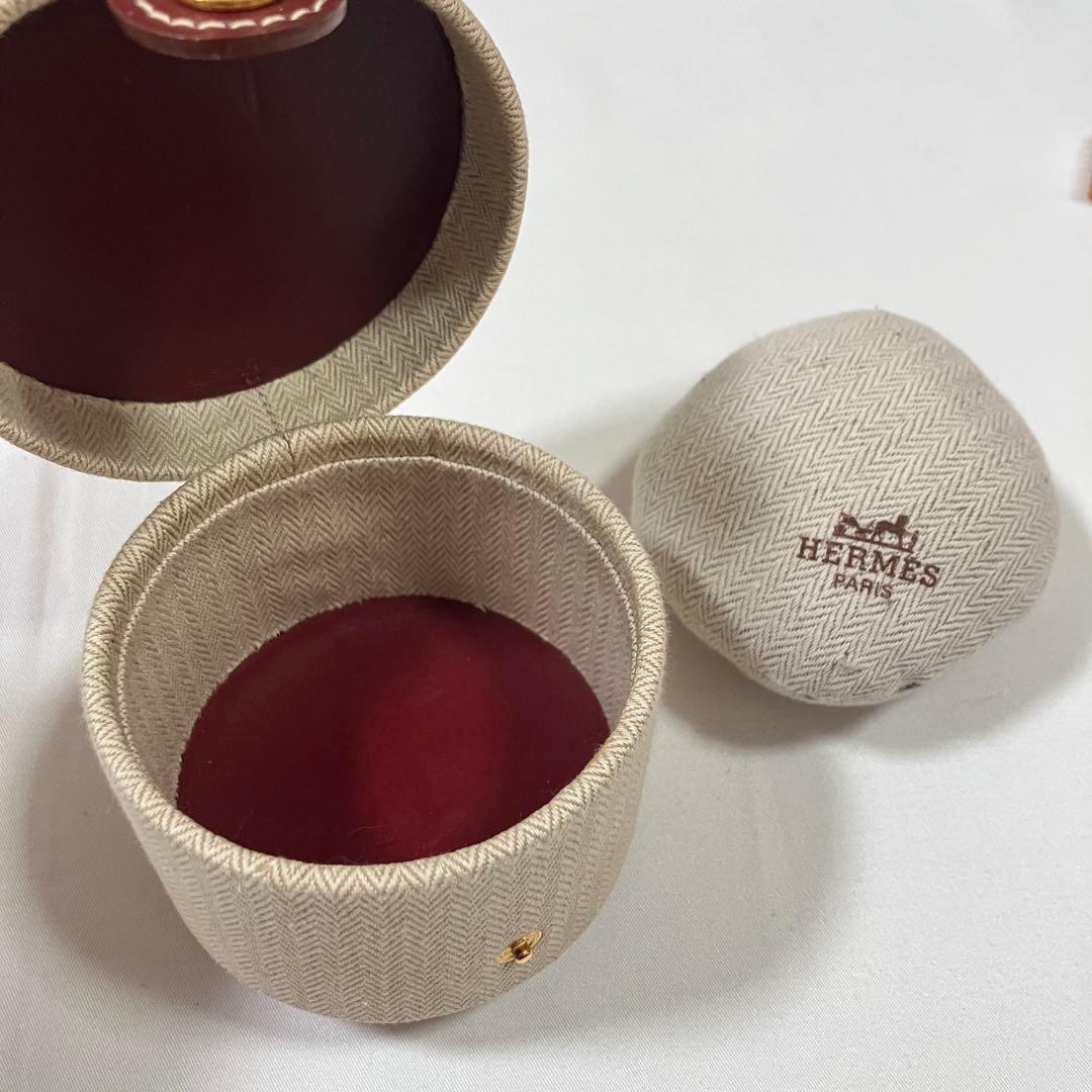 エルメス　シュガーボックス　ジュエリーボックス　時計ケース　ヘリンボーン柄