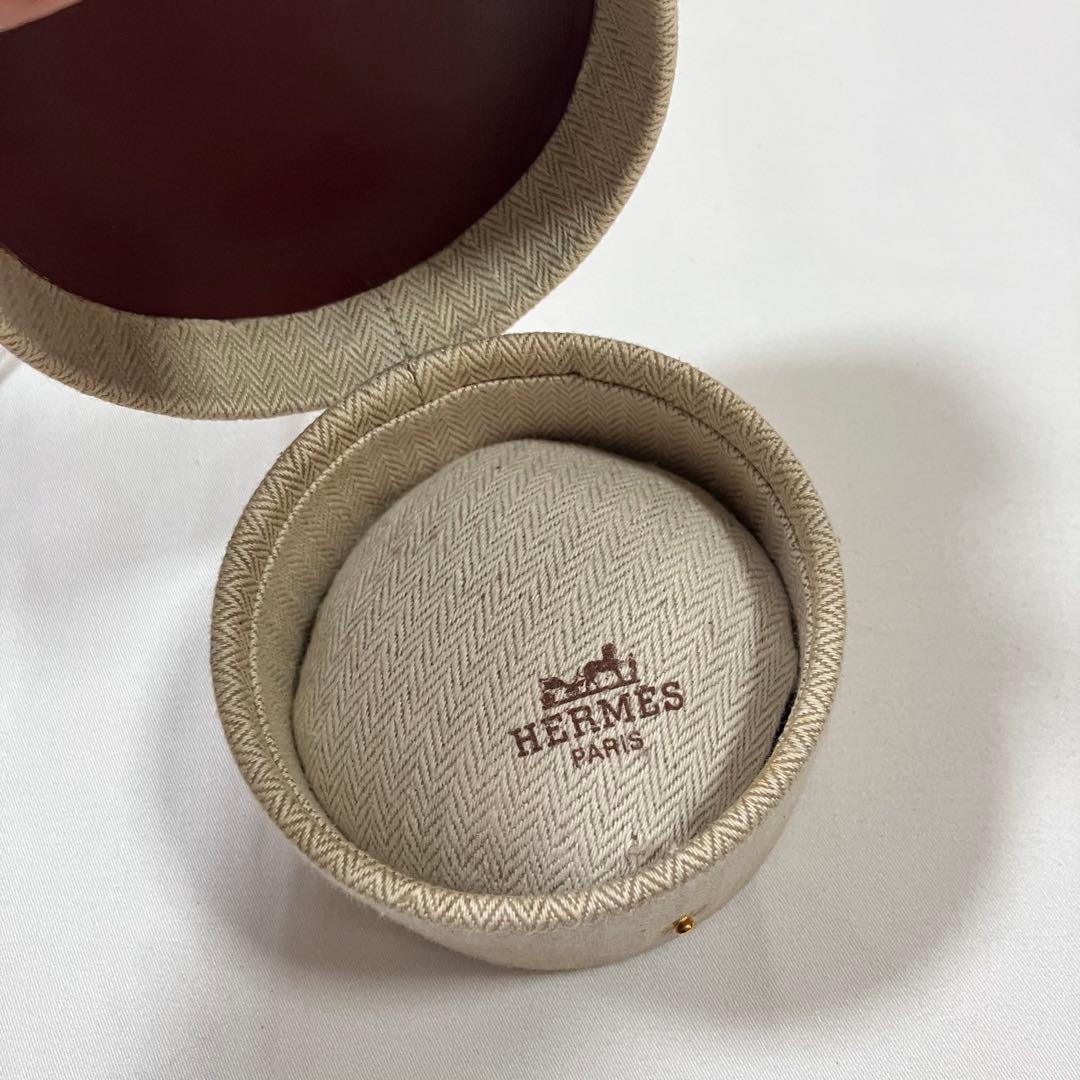 エルメス　シュガーボックス　ジュエリーボックス　時計ケース　ヘリンボーン柄