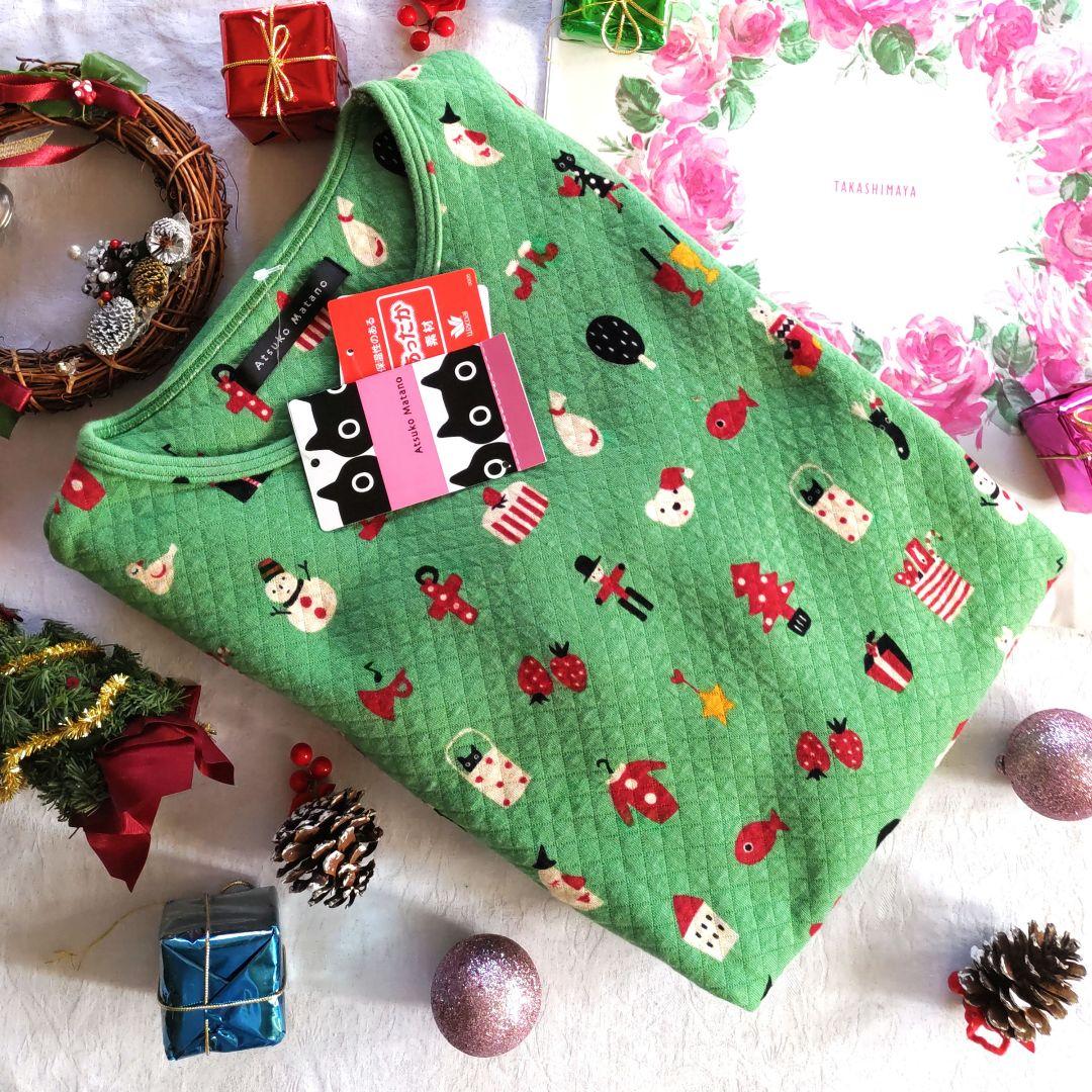 新品　マタノアツコルームウェア　ネグリジェ　あったか素材ワンピースパジャマ　Ｍ