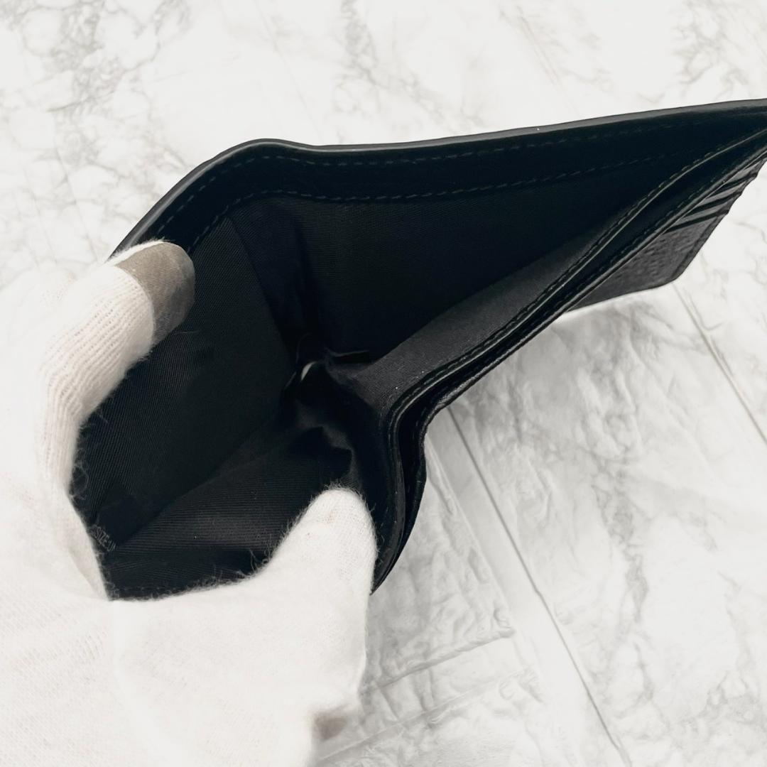 未使用級✨MaisonMargiela マルジェラ 折り財布 グレインレザー 黒