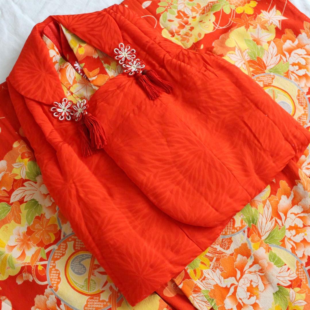 【専用】七五三 3歳 子供 女の子 アンティーク 正絹 着物 被布 セット