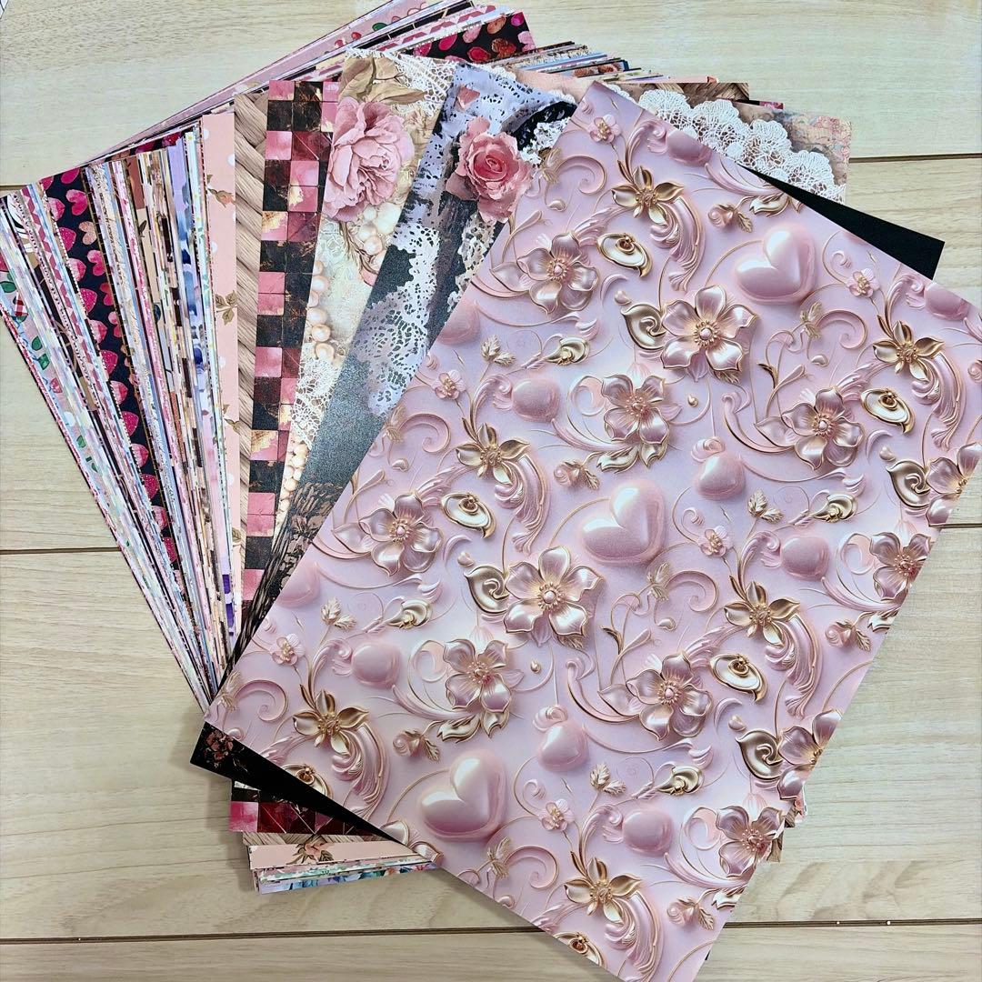 値下げ 海外マステ　コラージュ素材 デザインペーパーなど大量まとめ売り☆