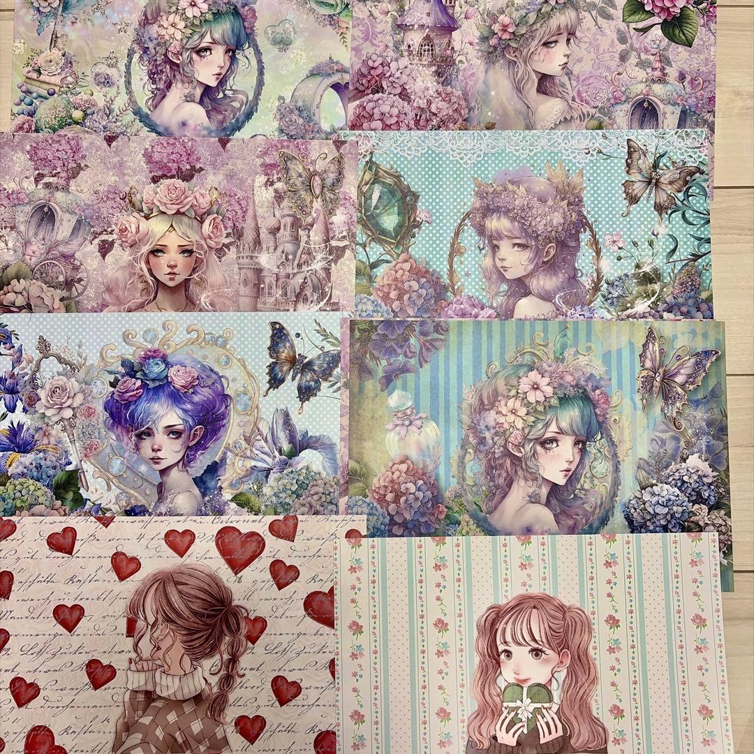 値下げ 海外マステ　コラージュ素材 デザインペーパーなど大量まとめ売り☆