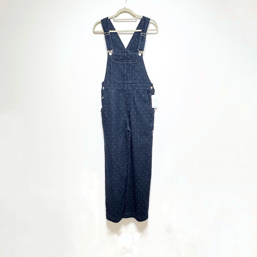 新品タグ付　U by Spick and Span ドットデニムオーバーオール