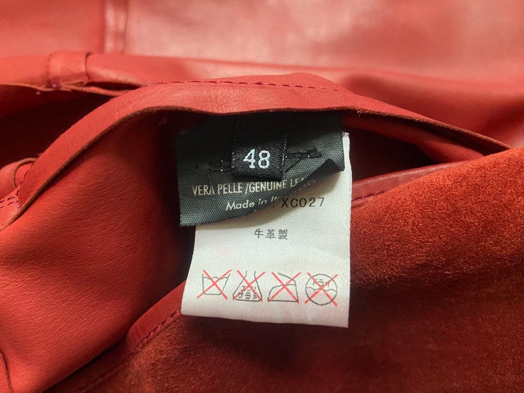 GUCCI by TOMFORDワインレッド 仔牛革ダブルフェイス ロングコート