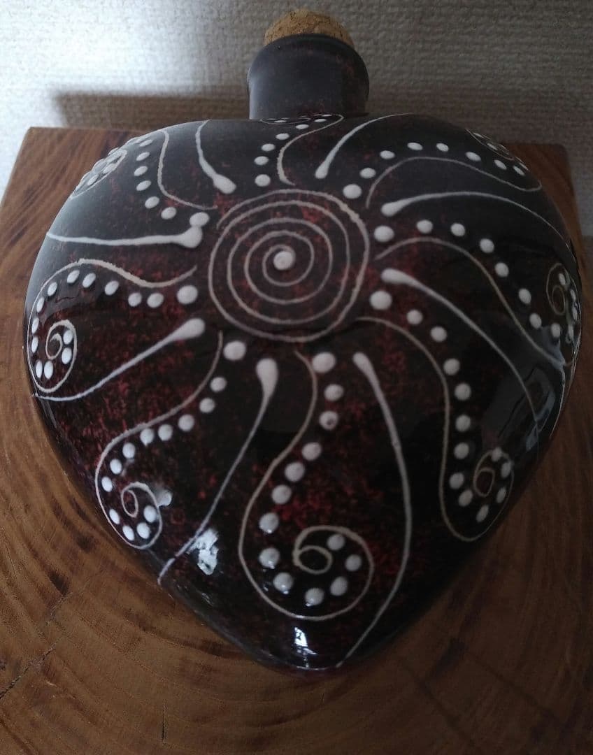 メキシコ雑貨 インテリア 花瓶 瓶 ドクロ 髑髏 ハート型 陶器