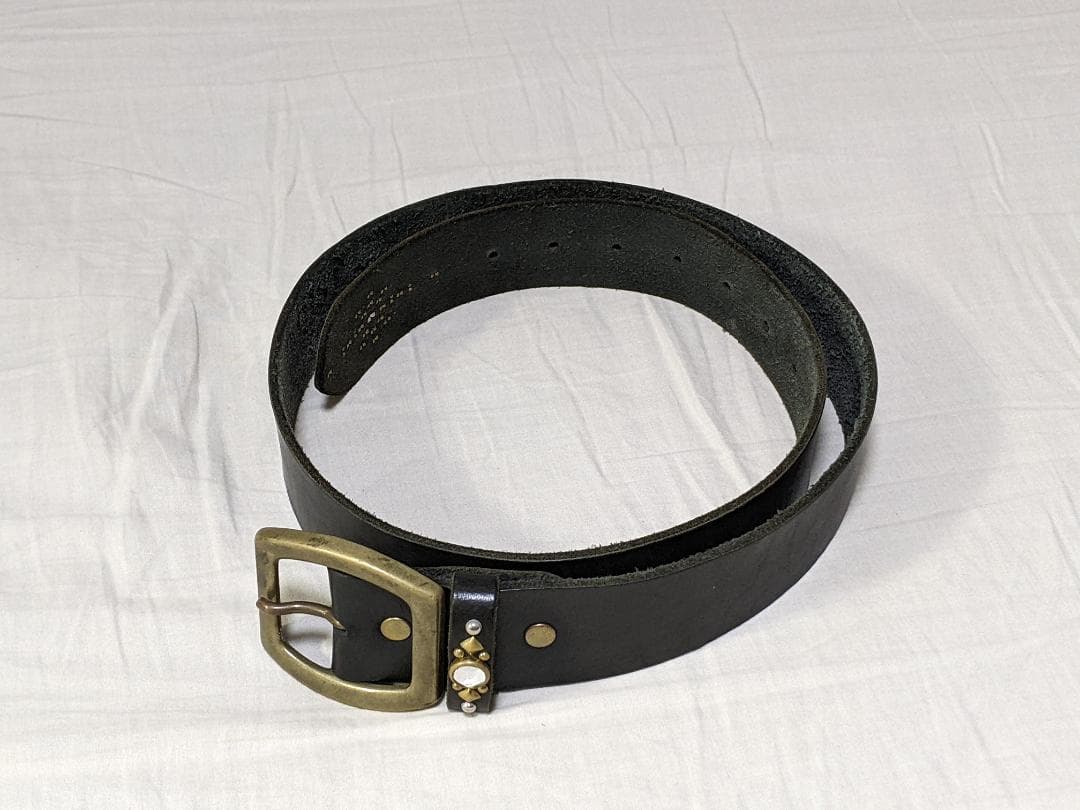 美品 ROIST ロイスト スタッズベルト レザーベルト ブラック HTC