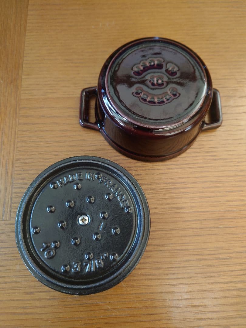 STAUB ピコ・ココット 10cm グランブルー/グレナディンレッド セット