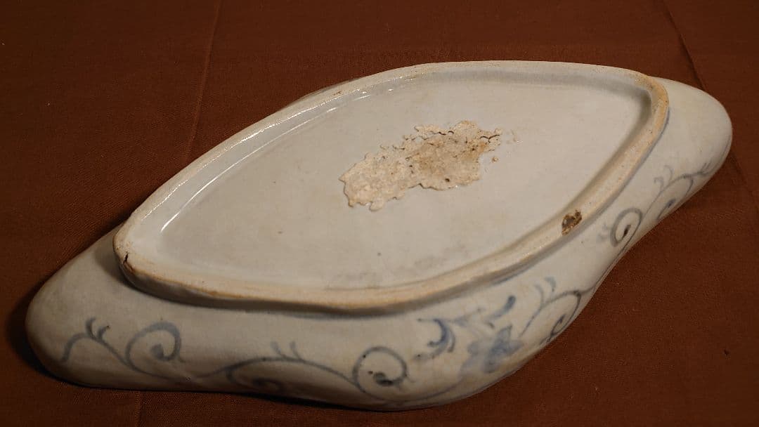 古九谷　古伊万里　菱形　色絵　鶴の図　九谷焼　美術館展示　１客