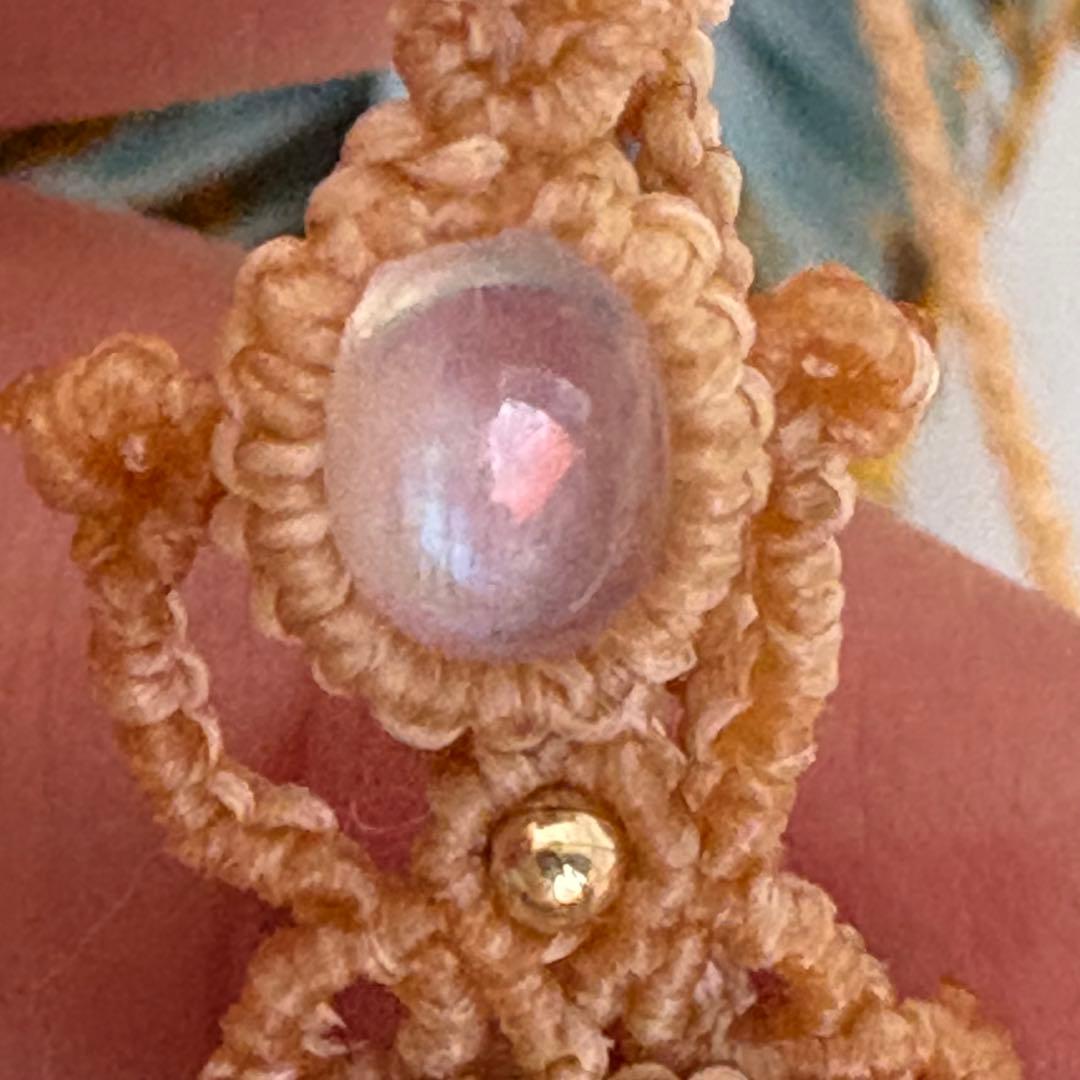 ♡新春sale♡プレナイト×エメラルド×ムーンストーンのマクラメネックレス