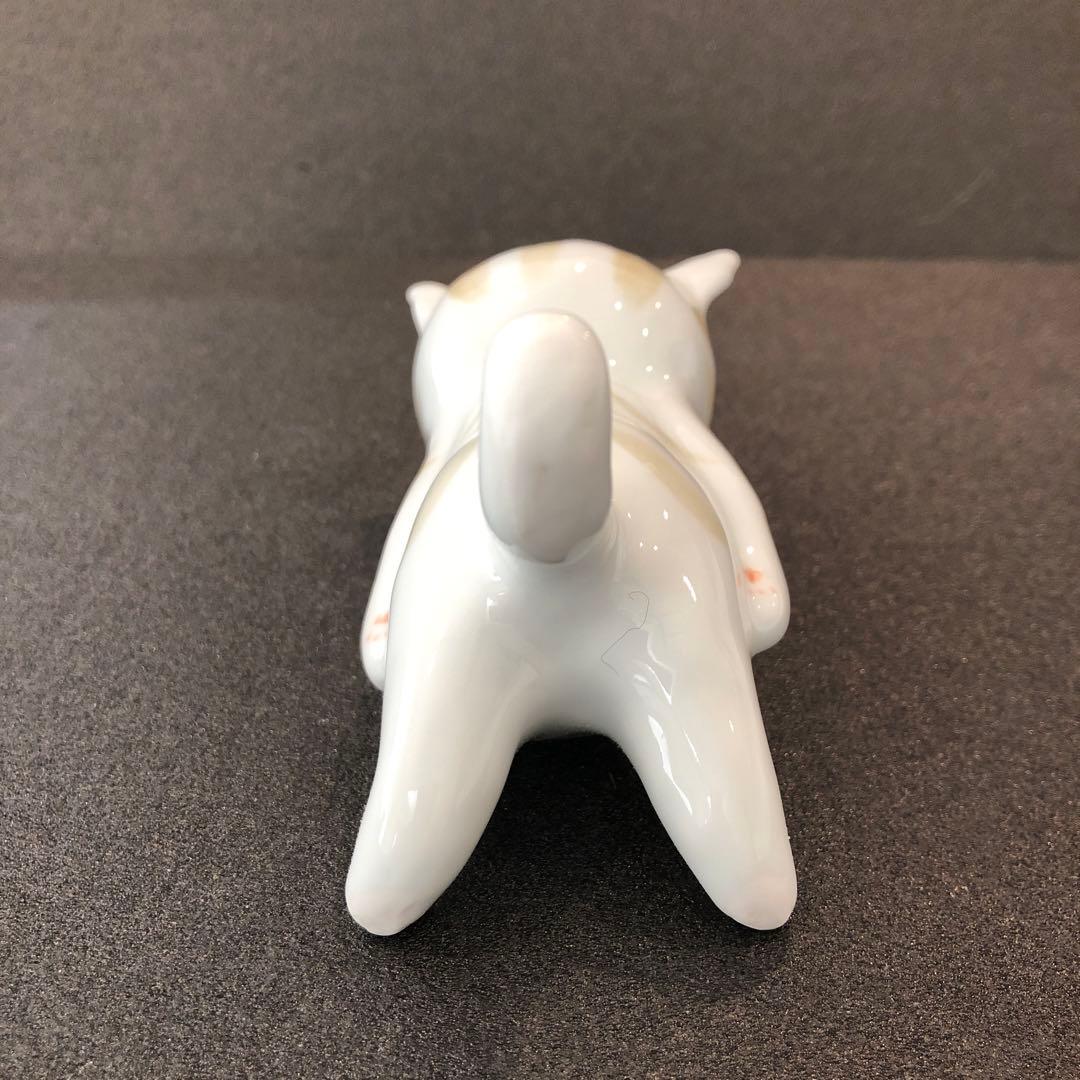 新品・人気作家FLOWERS 有田焼 猫 花器 仁王立ち 染付シリーズ 箱付き