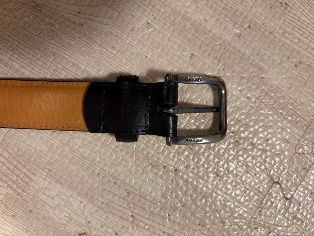 GANZO　ブライドルレザー　ベルト　黒　LLサイズ