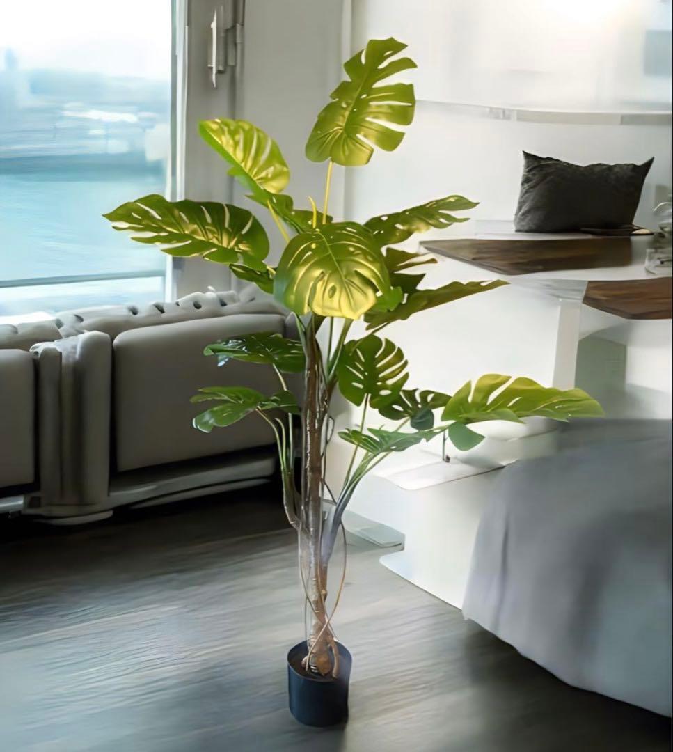 光触媒　人工観葉植物　ウォールグリーン　フェイクグリーン　モンステラ160