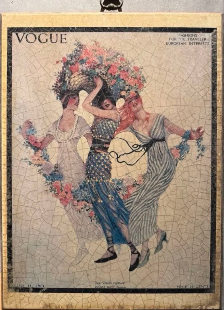 アンティーク雑貨 VOGUE ARTDECO vintage ART WOOD