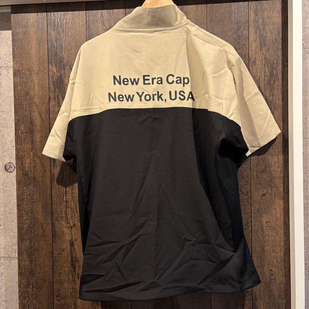 半袖 クロスウェア ジャケット スクエアニューエラ ベージュブラック ゴルフ