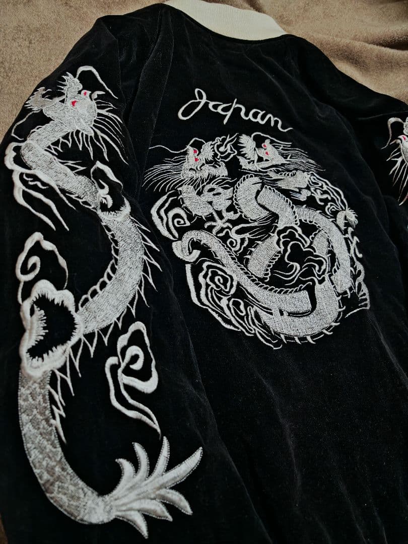 OPEN DICH２面用 別珍 虎龍ワシ 日本限定 スカジャン vintage